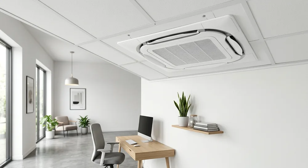 Air conditioning in a bright modern office